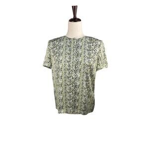 Ripetta Nieman Marcus Made In Italy 100% Silk Reptile Print Blouse EUC